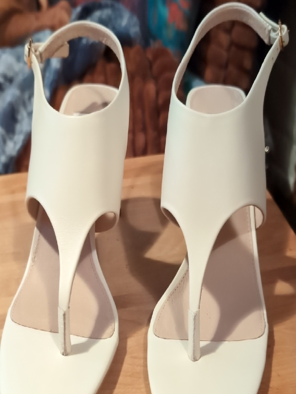 Louise et Cie Cream T-Strap Heeled Sandals